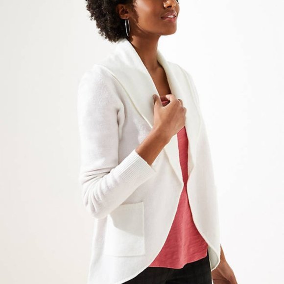 loft cozy open cardigan